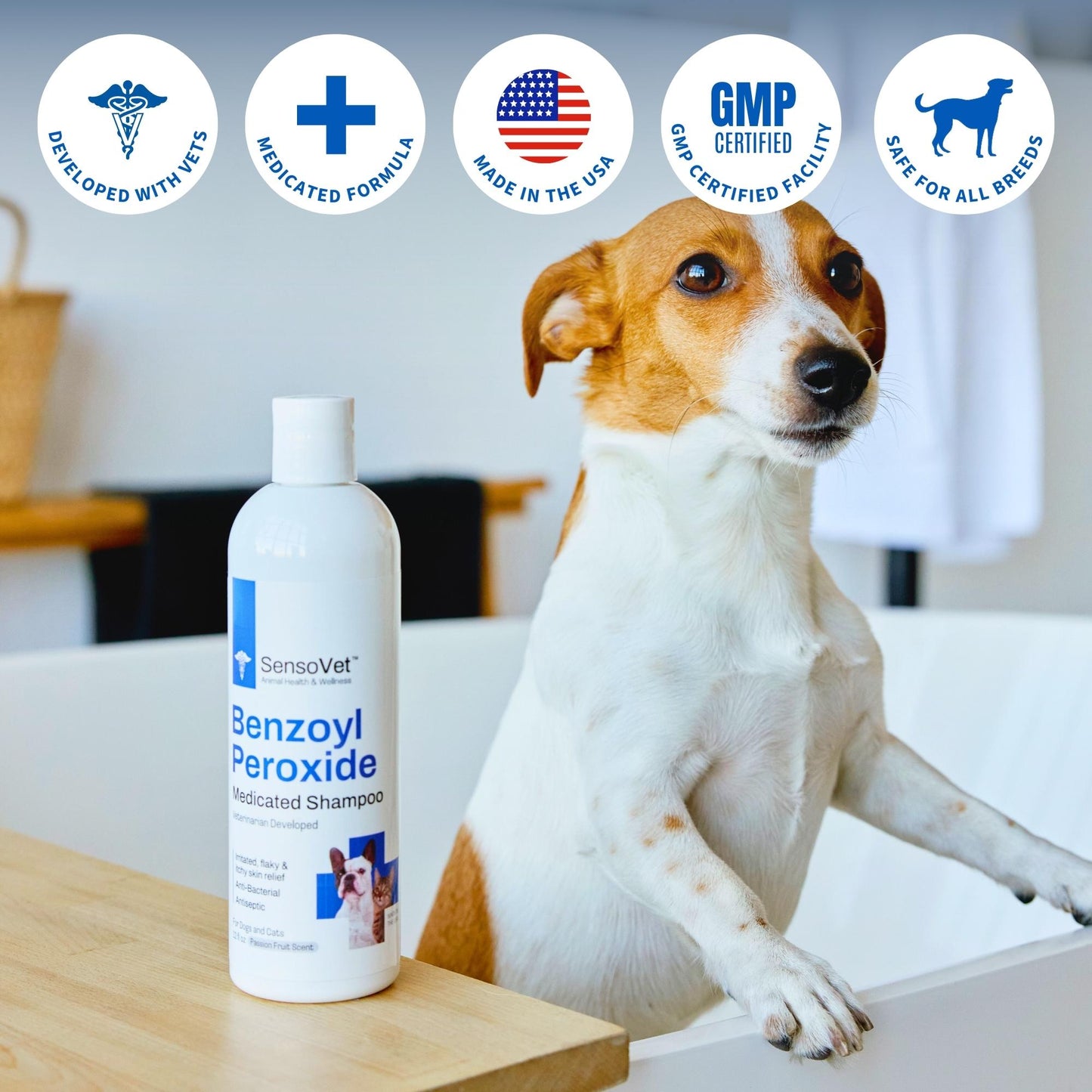 SensoVet Benzoyl Peroxide Shampoo for dogs and cats