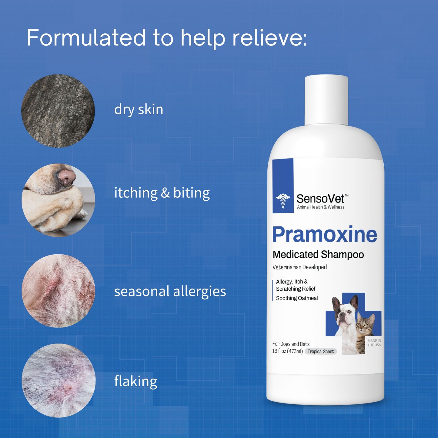 Pramoxine Shampoo for Dogs & Cats - 16oz