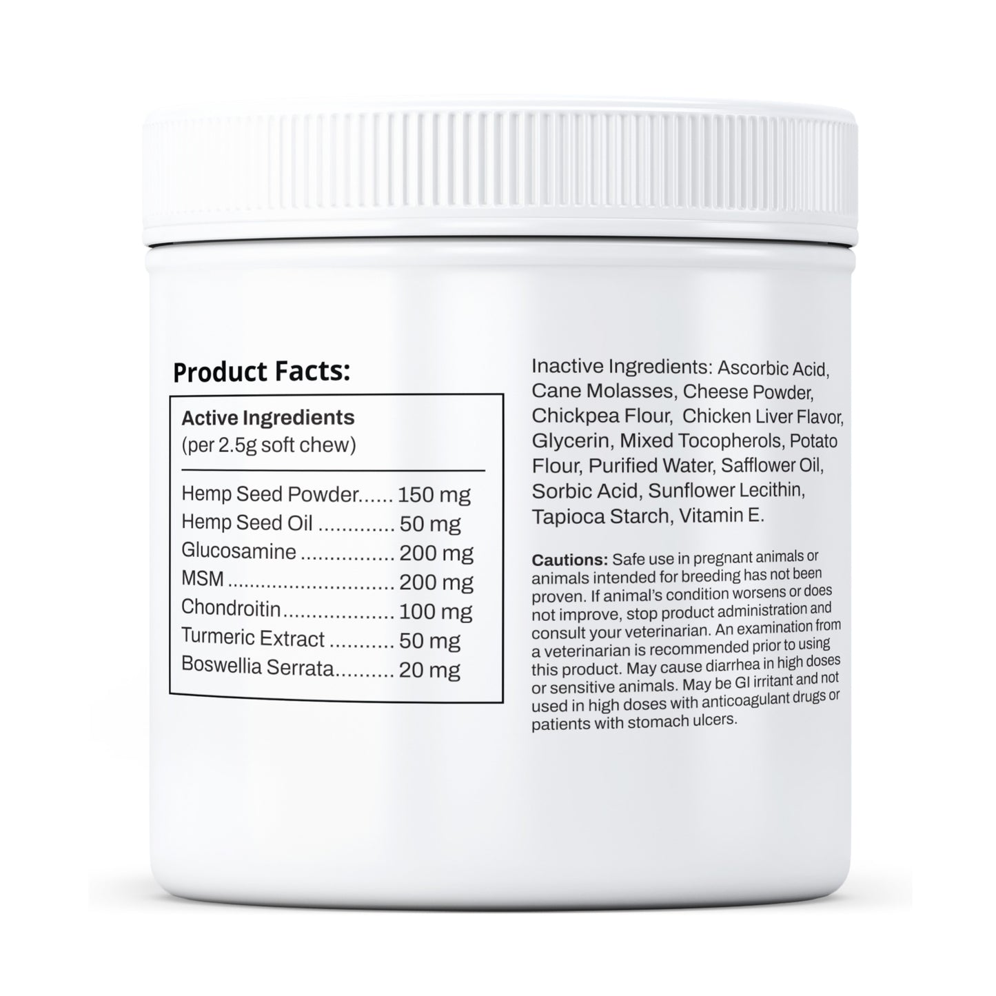 Hip & Joint Advanced Hemp Chews for Dogs & Cats - 60 Soft Chews