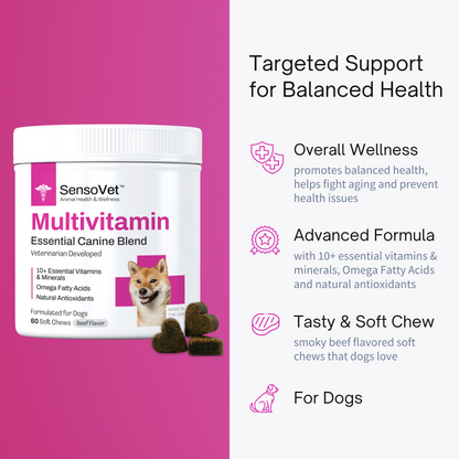 Multivitamin for Dogs - Essential Canine Blend - 60 Soft Chews