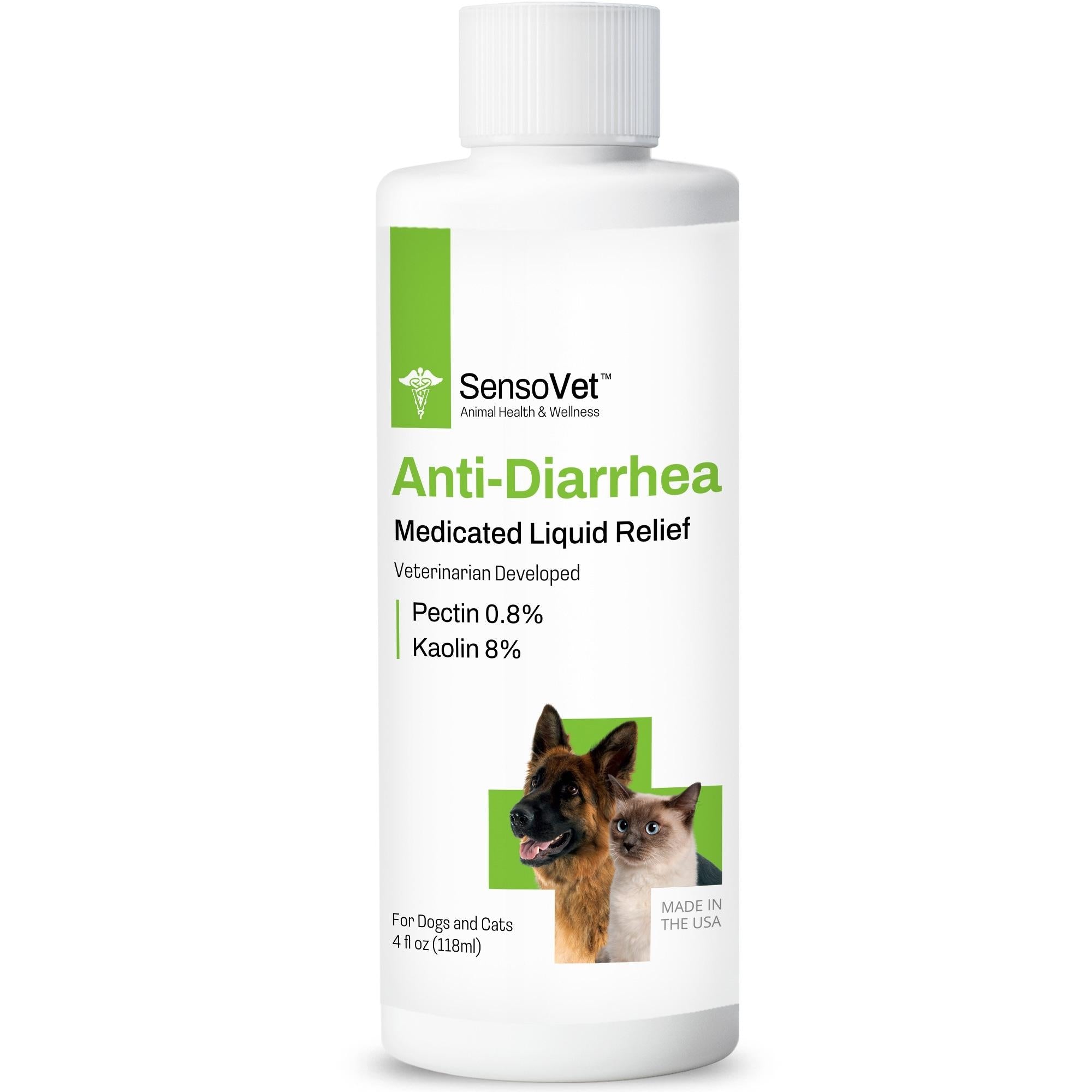 Anti Diarrhea Liquid for Dogs Cats 4oz SensoVet