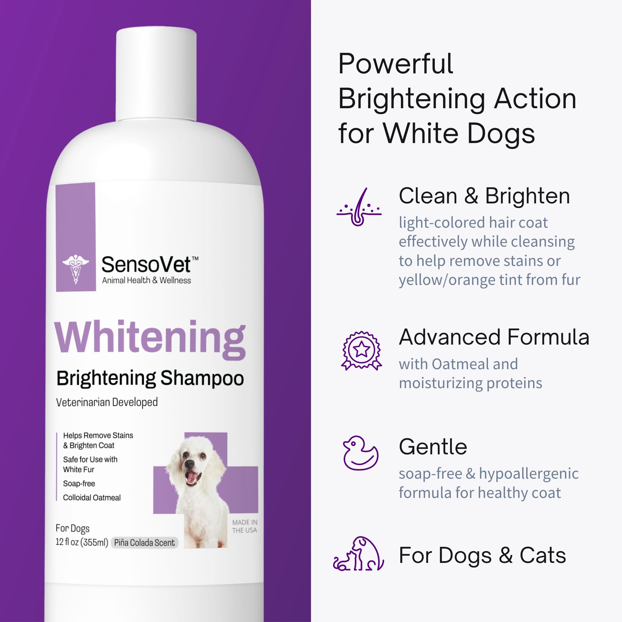 Dog shampoo for stained hot sale fur