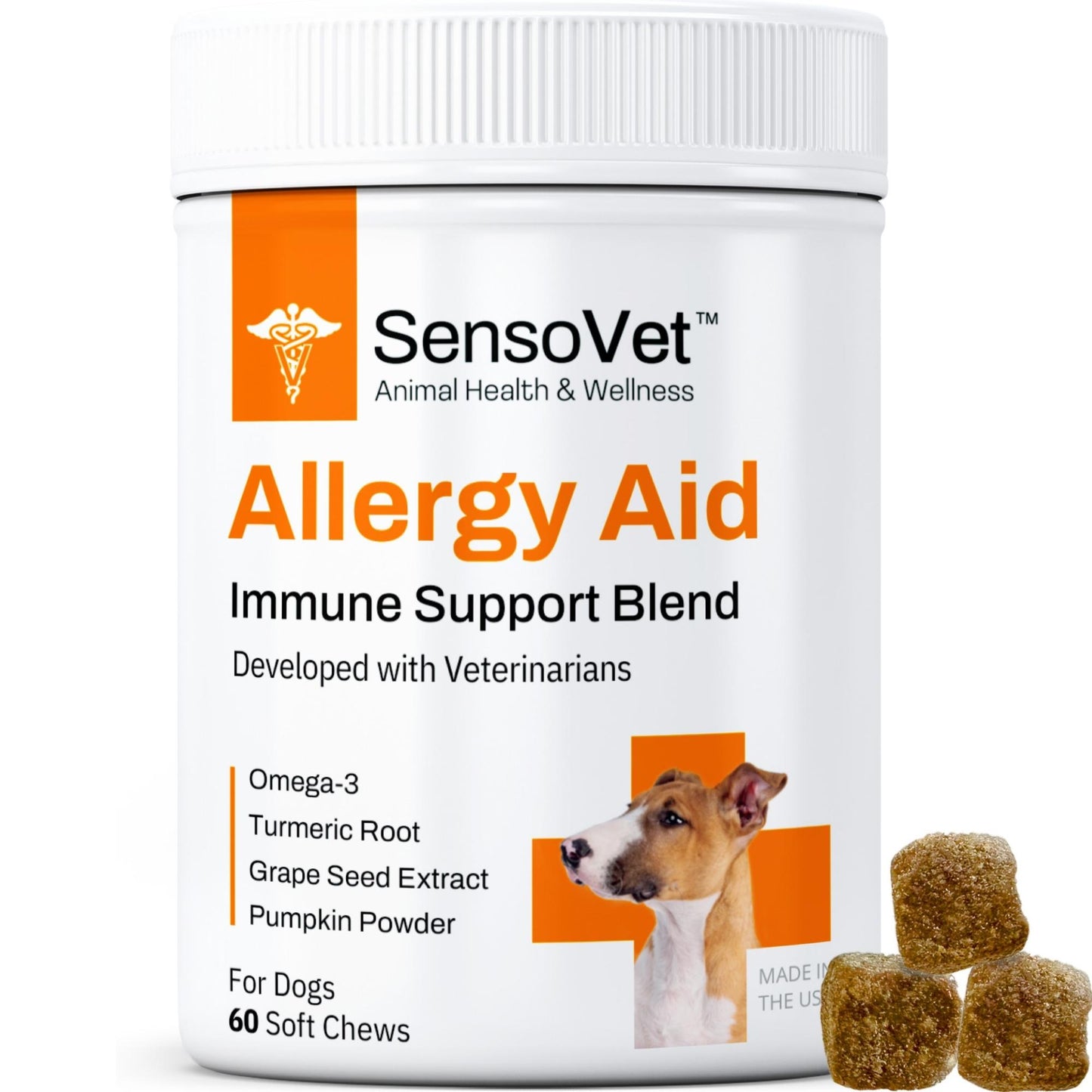 SensoVet Allergy Aid Soft Chews for Dogs - Immune Support Blend