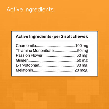 SensoVet Calming Melatonin Ginger Chews Supplement for Dogs