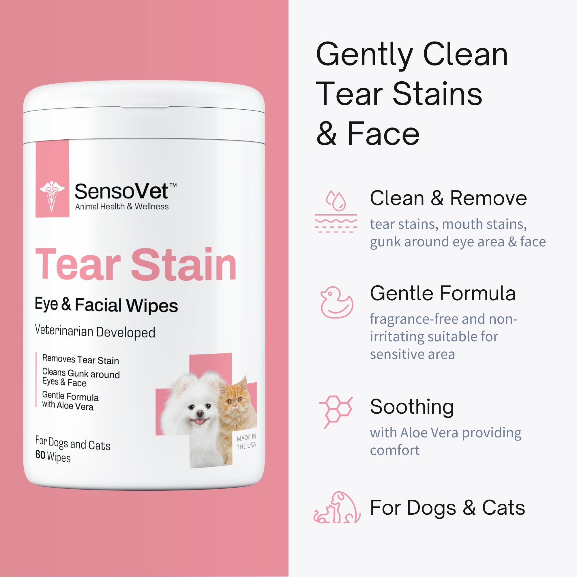 Tear stain remover outlet wipes