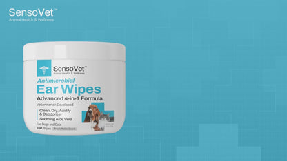 Ear Wipes for Dogs & Cats - 100 Wipes