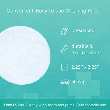 Plaque & Tartar Control Dental Wipes for Dogs - 50 Wipes