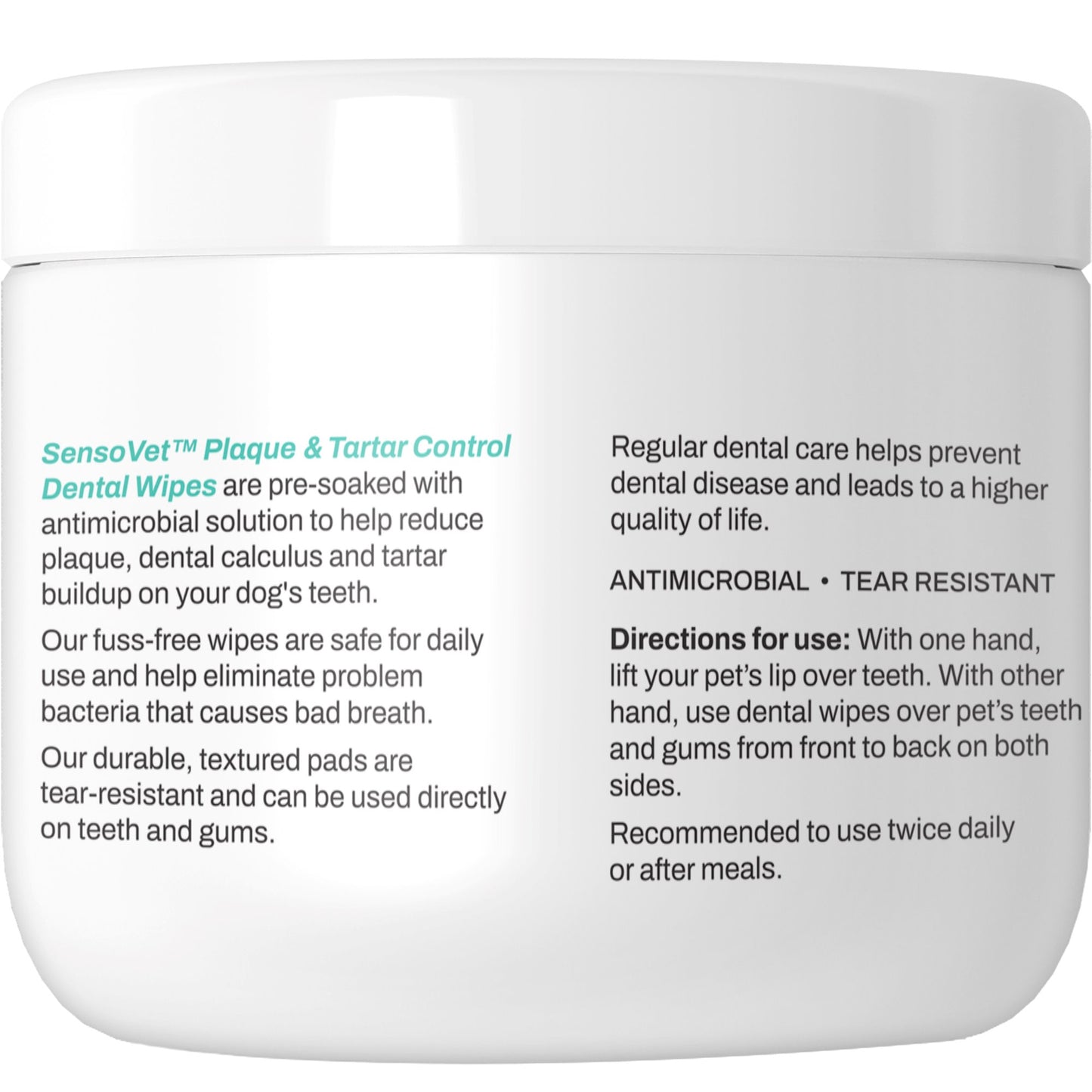 Plaque & Tartar Control Dental Wipes for Dogs - 50 Wipes