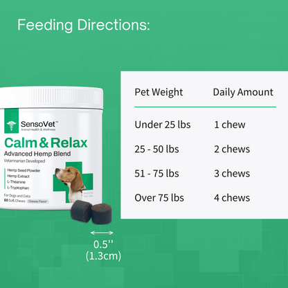 Calm & Relax Advanced Hemp Chews for Dogs - 60 Soft Chews