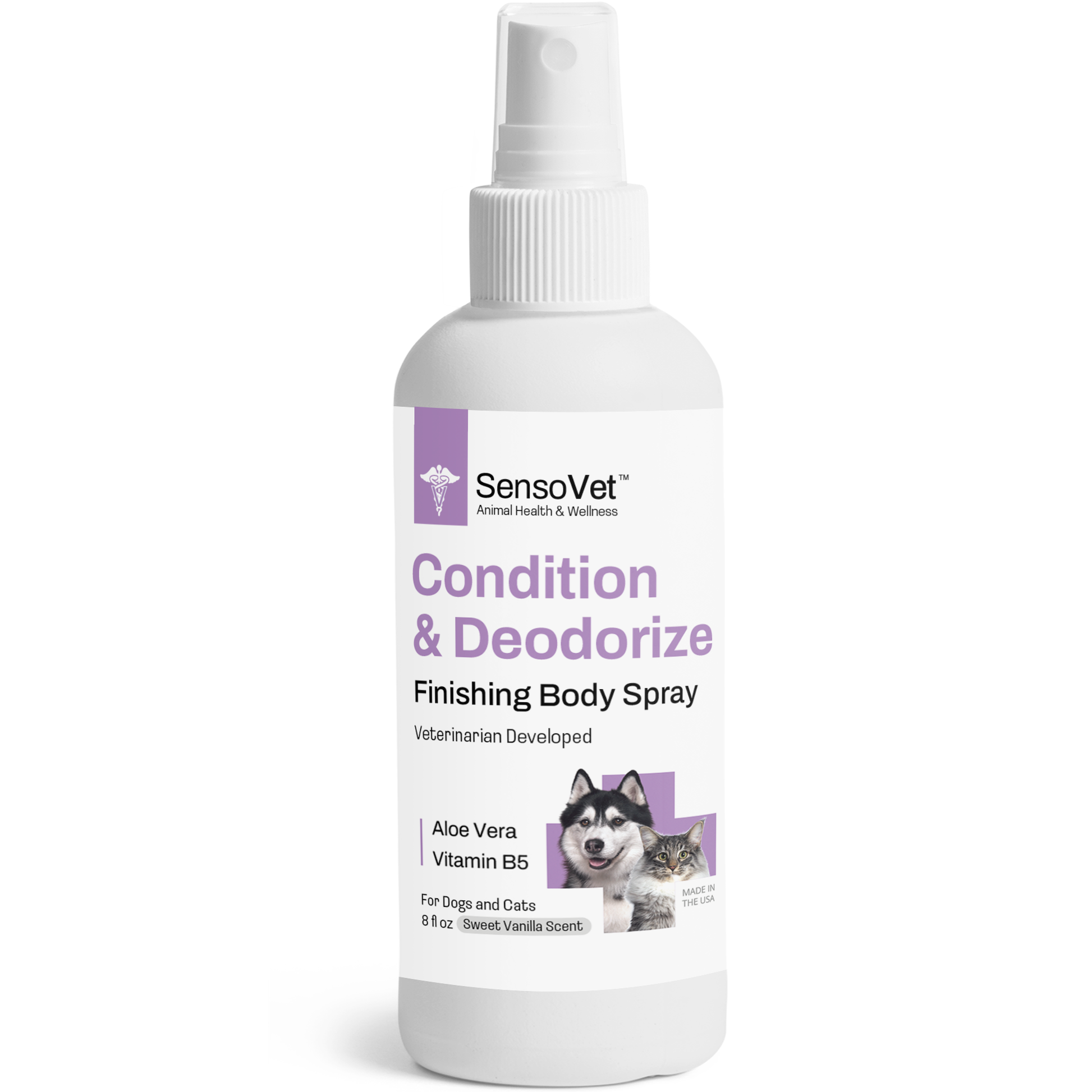 SensoVet Condition & Deodorize Finishing Body Spray in Sweet Vanilla for Dogs & Cats