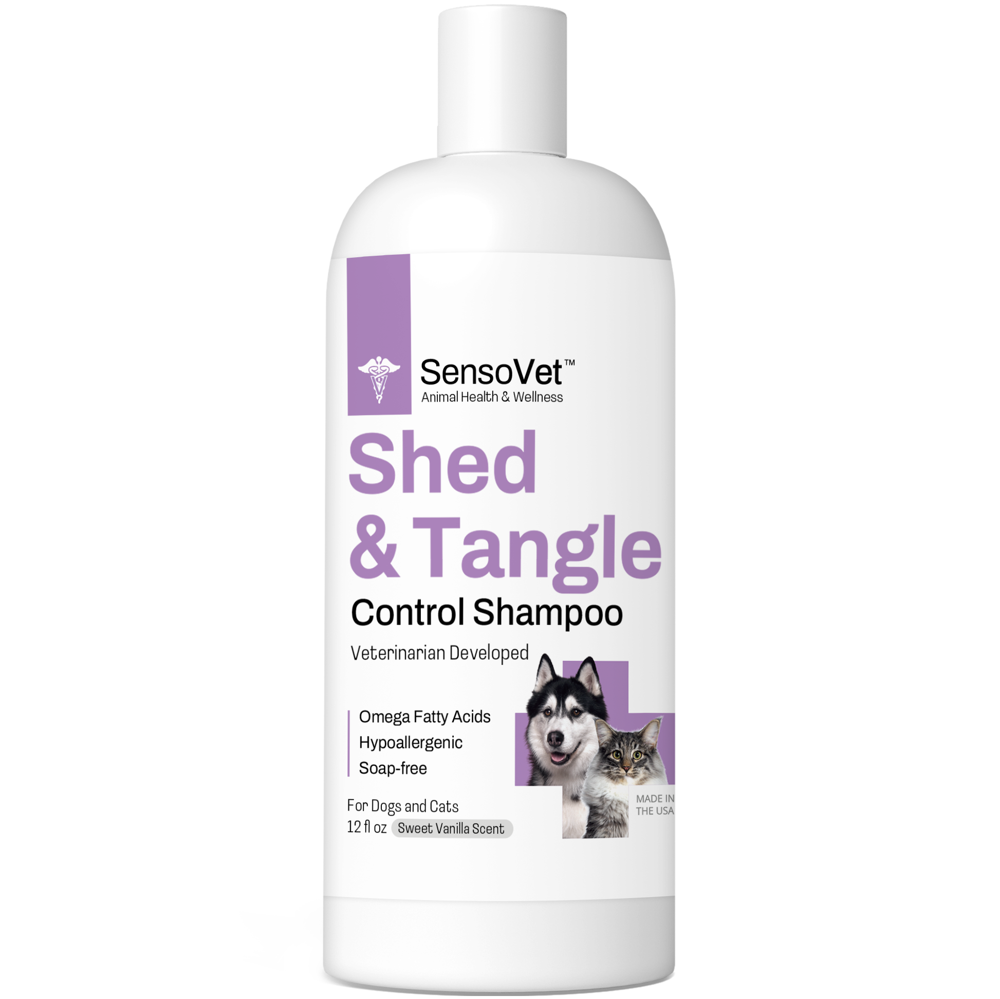 SensoVet Shed & Tangle Control Shampoo for Dogs & Cats