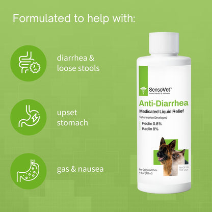 Anti-Diarrhea Liquid for Dogs & Cats - 4oz