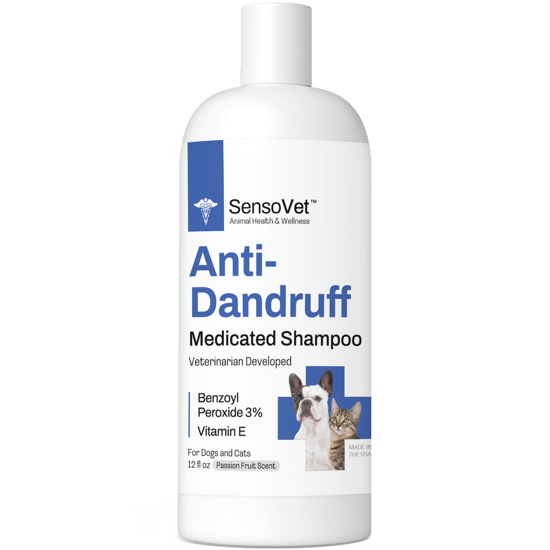 Anti-Dandruff Shampoo for Dogs Cats 12oz – SensoVet