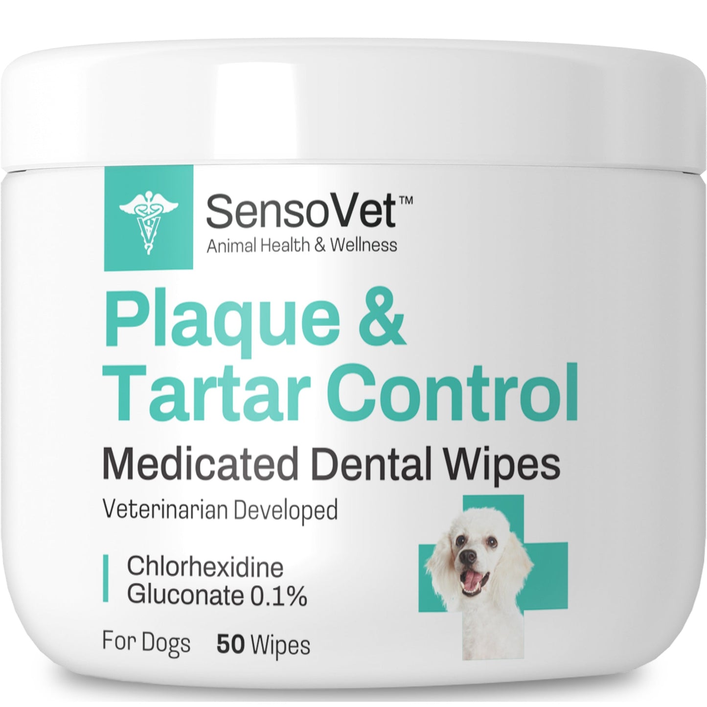 Plaque & Tartar Control Dental Wipes for Dogs - 50 Wipes