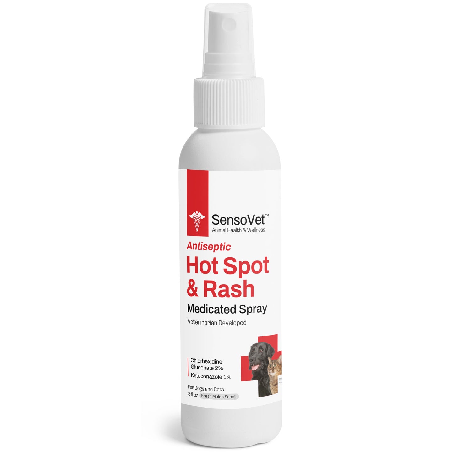 Antiseptic Hot Spot & Rash Spray for Dogs & Cats - 8oz