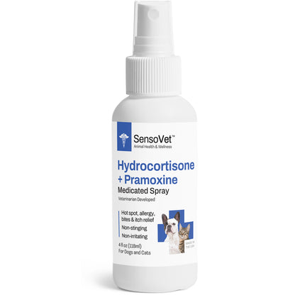 SensoVet Hydrocortisone and Pramoxine Spray for dogs and cats