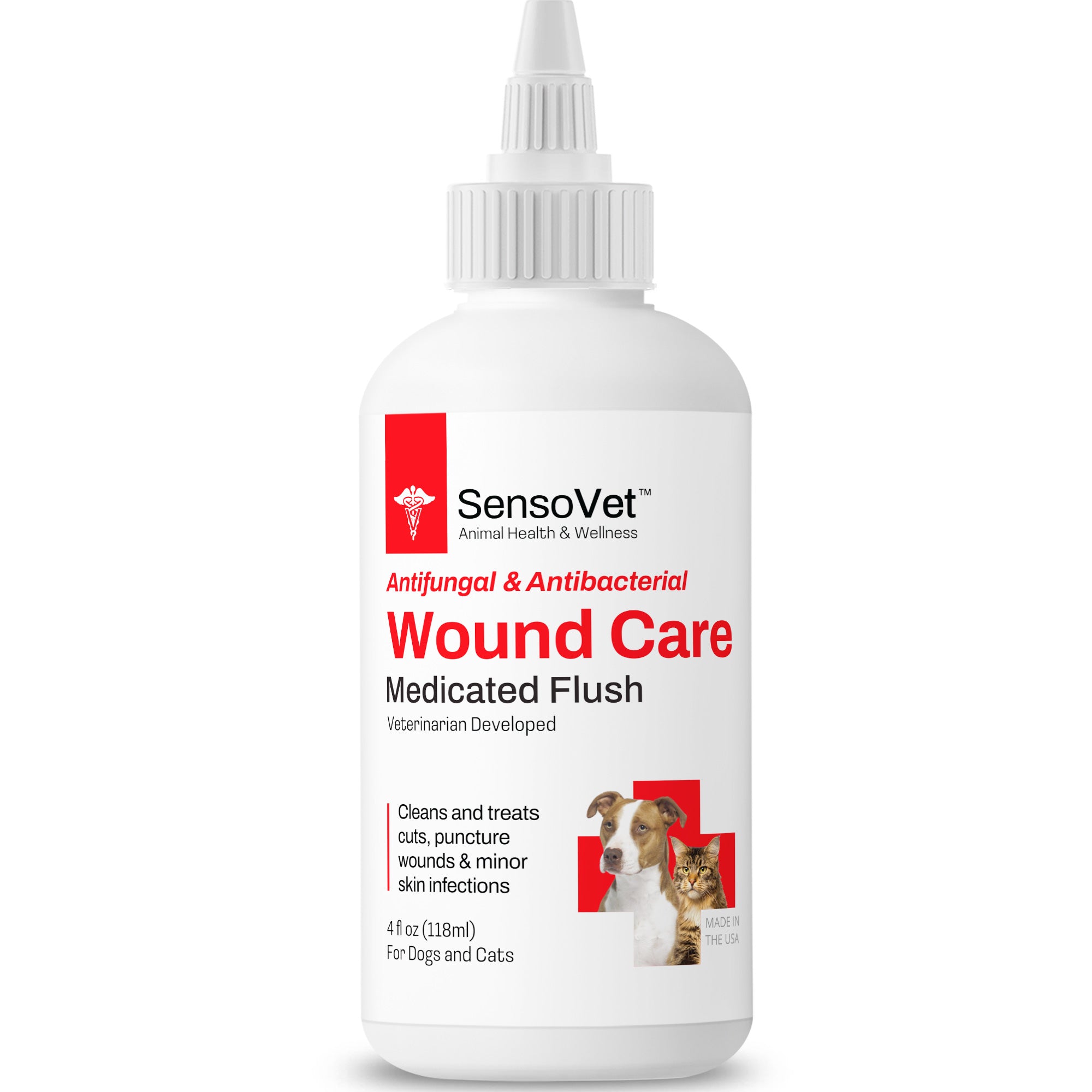 Wound Care Flush for Dogs Cats 4oz SensoVet